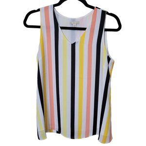 EST. 1946 Sleeveless V-Neck Multi-Colored Lined Tank Top Women's Size Small 1287
